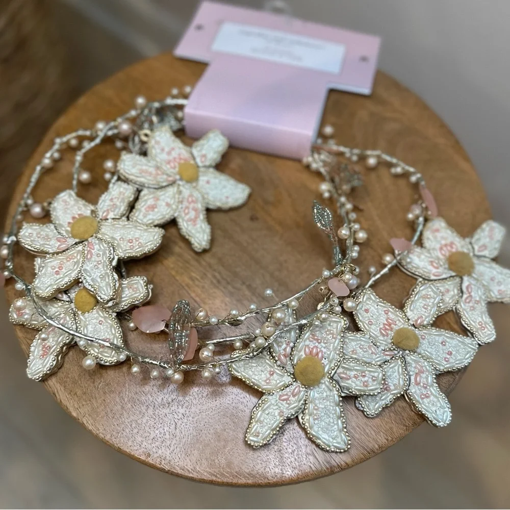Cupcakes & Cashmere floral Spring Easter Valentine’s Day bead bling garland